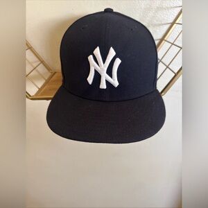New Era Black Cap with White MLB Logo